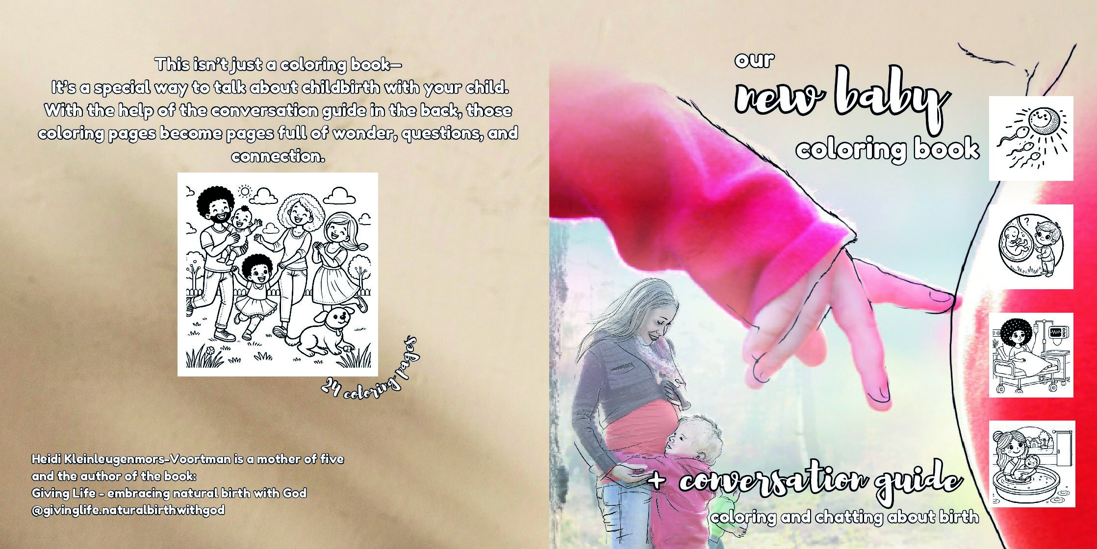 Our New Baby coloring book (photo cover)
